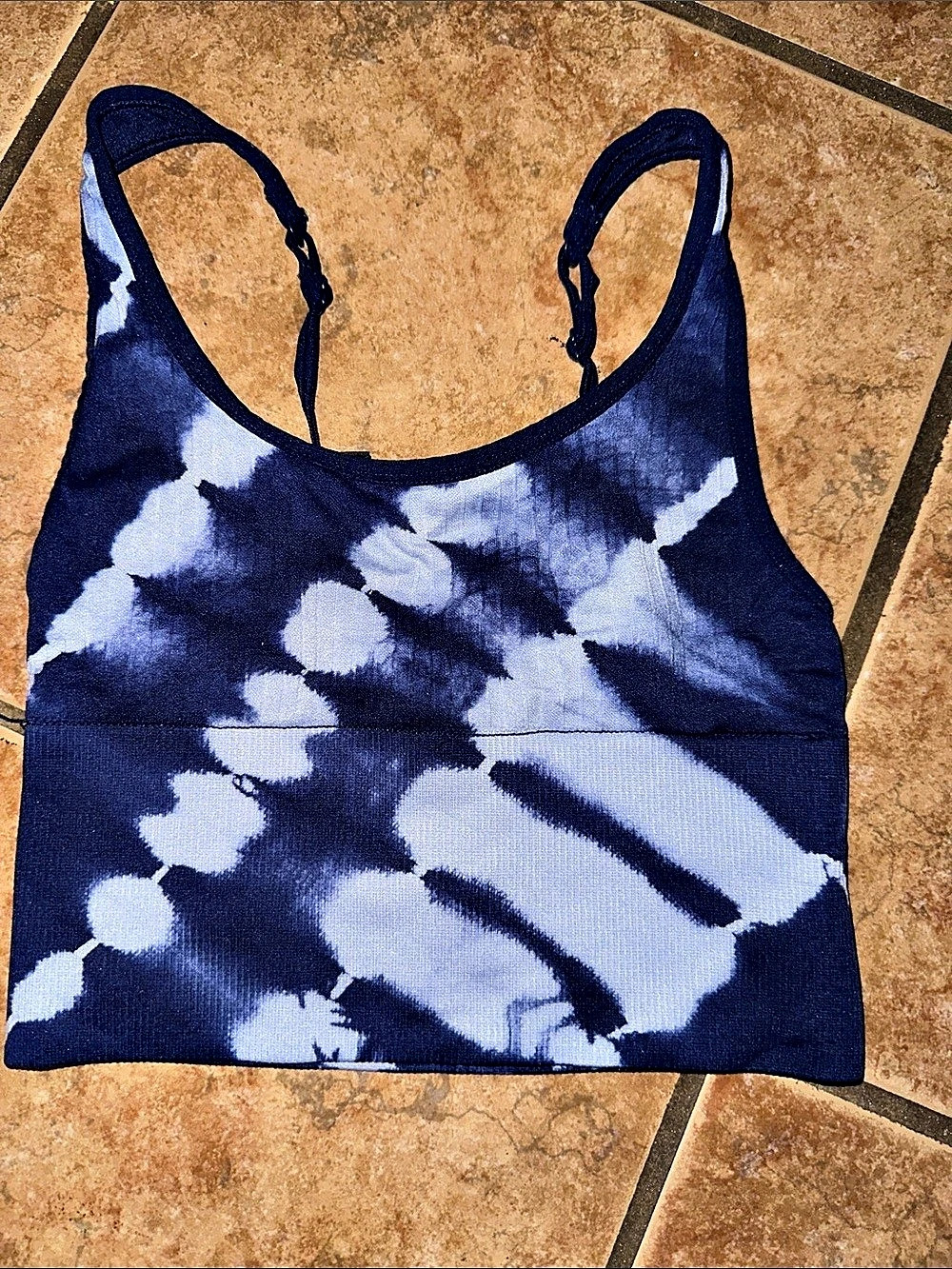 Victoria's Secret PINK Tie-Dye sports bra in Blue & White Size XXS